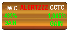 HWIC 465% GAIN ALERTS CCTC 1,065% GAIN